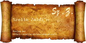 Szelle Zalán névjegykártya